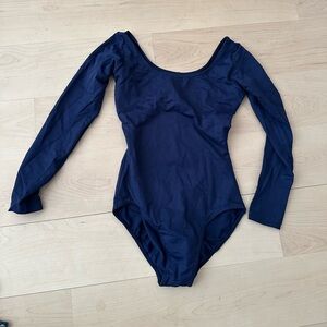 Navy blue leotard with Long Sleeves XXS/ Y Jr